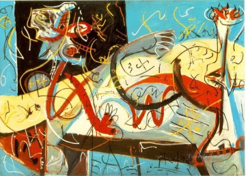 Figura taquigráfica Jackson Pollock Pinturas al óleo